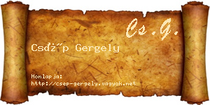 Csép Gergely névjegykártya