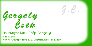 gergely csep business card