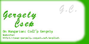 gergely csep business card